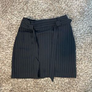 Express Black Pinstripe Mini Skirt